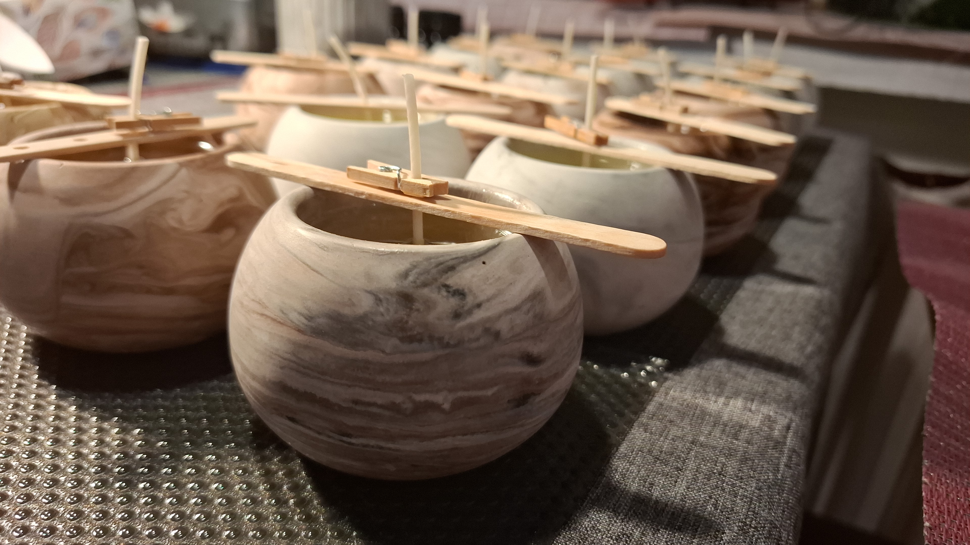 Eco-Friendly Soy Candle – Unique Gypsum Vessel Minimalist handmade candle in gypsum container, sustainable soy wax.